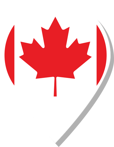 Canada flag check-in icon.